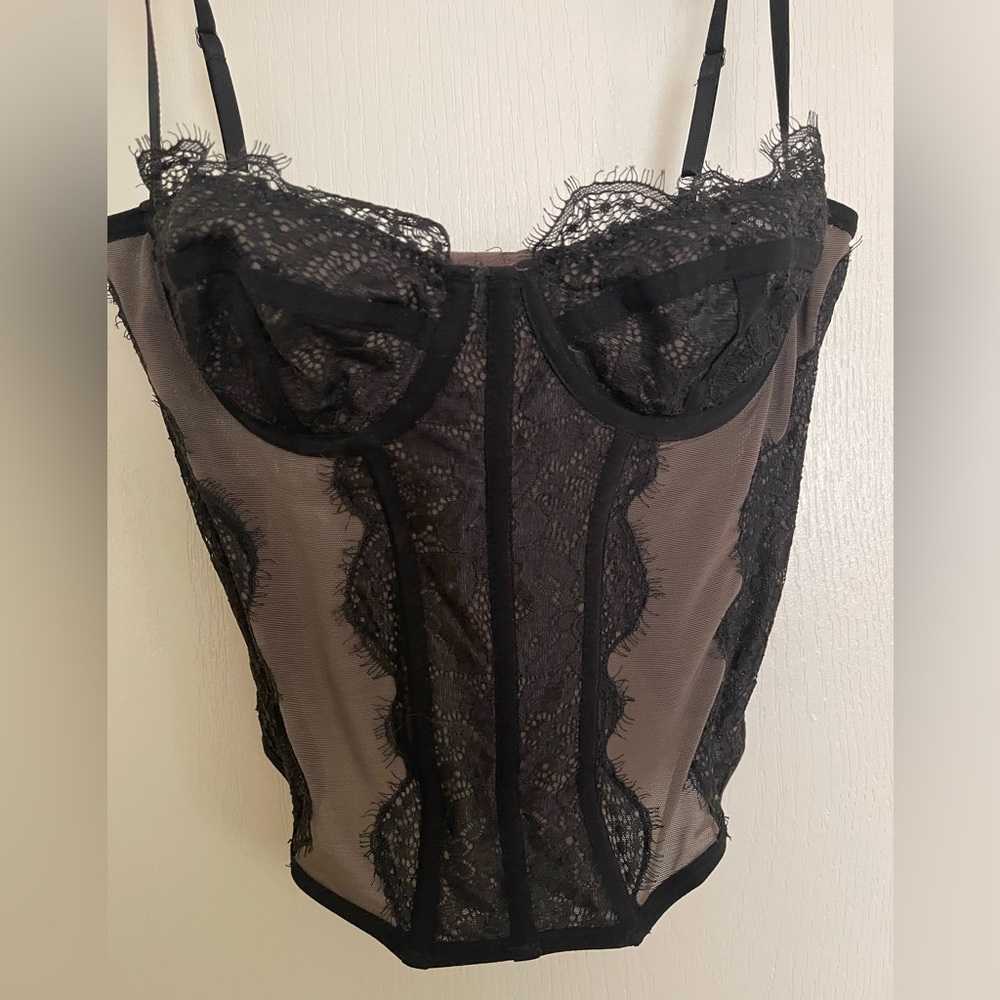 Urban Outfitters Black Lace Tank Top